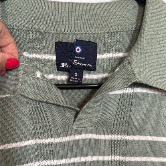 Ben Sherman Green Polo Shirt Classic Fit - Picture 3 of 6